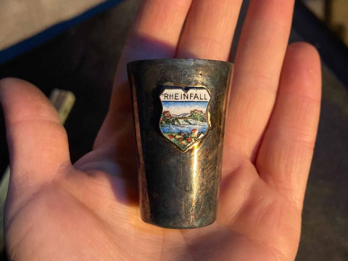 Gläser: Souvenirglas Rheinfall Verre souvenir – Gebraucht aus St-Cierges von LeRegain 4
