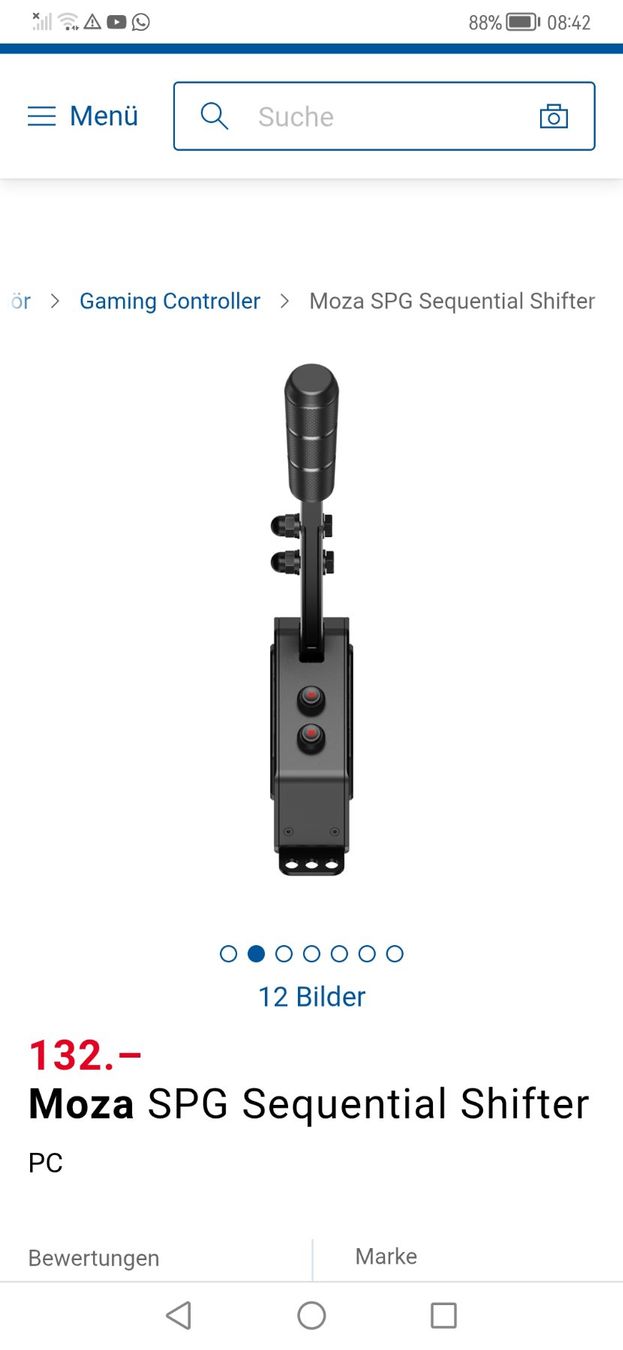 Moza Racing Controller: MOZA SEQUENTIELL SCHALTUNG FAST NEU! – Nuovo (secondo la descrizione) da Altnau venduto da playboy 6