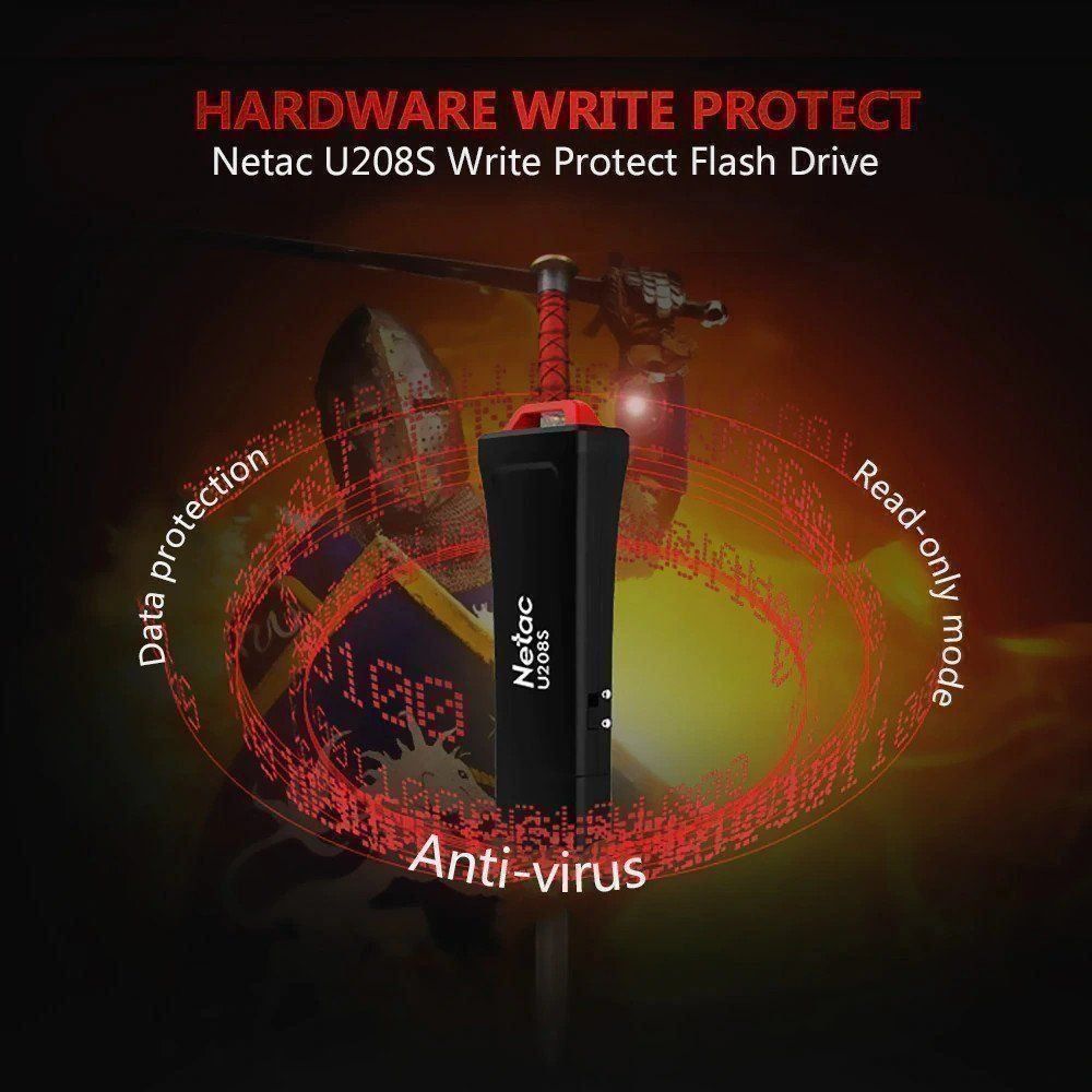 USB Sticks: Netac U208S USB3 mit Schreibschutz 32GB – Neu und originalverpackt aus Winterthur von b-mem 7