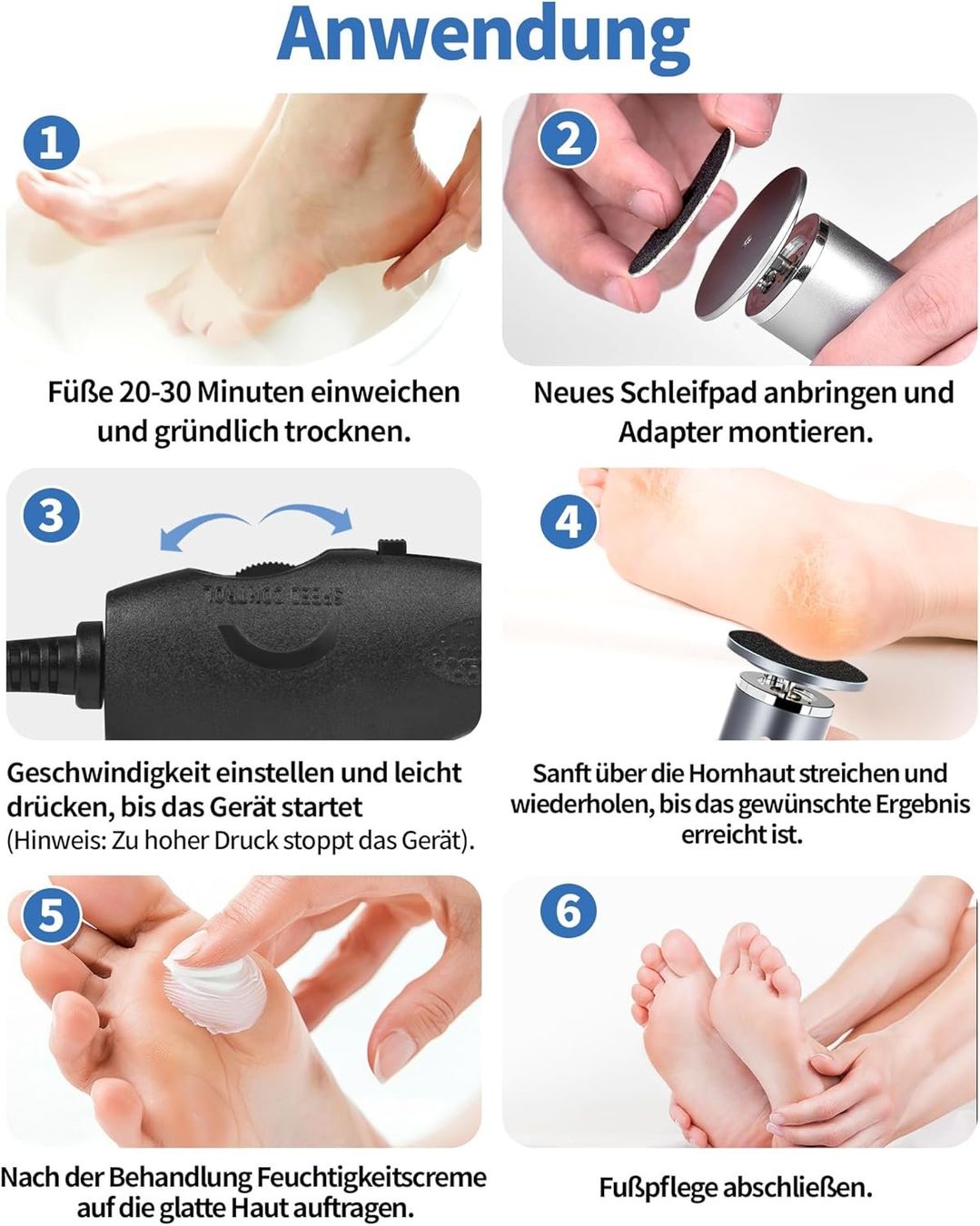 Tutte le macchine: Einstellbare Geschwindigkeit  hornhautentferner elektrisch – Nuovo (secondo la descrizione) da Thun venduto da Top32 1