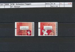 2005 "ATM - Schweizer Flaggen", ET - Stempel