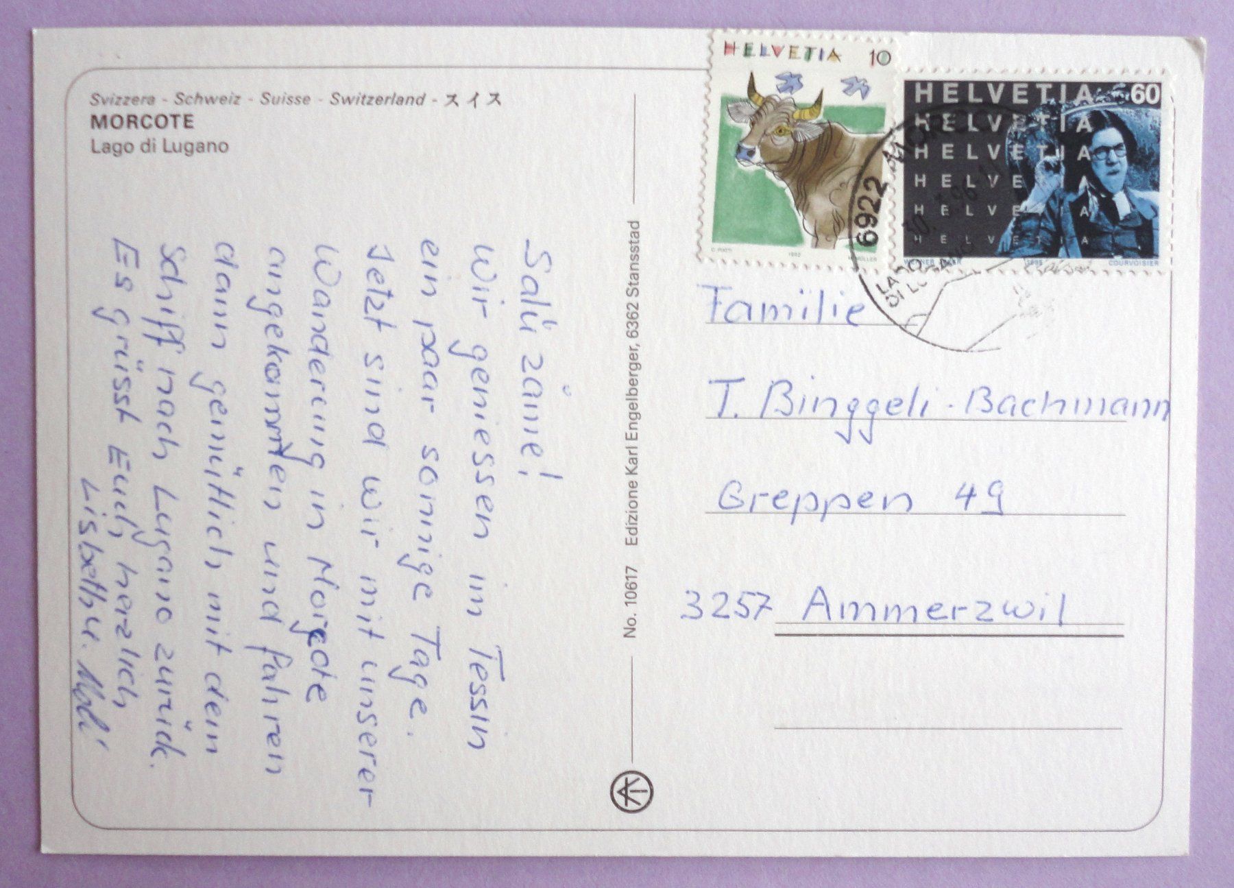 Cartoline postali: Morcote - Lago di Lugano – Usato da Fétigny venduto da Billy2miny 1