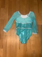Gymnastik Turndress türkis mit Glitzersteinen