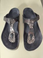 Birkenstock Zehentrenner schwarz metallisch Grösse 40