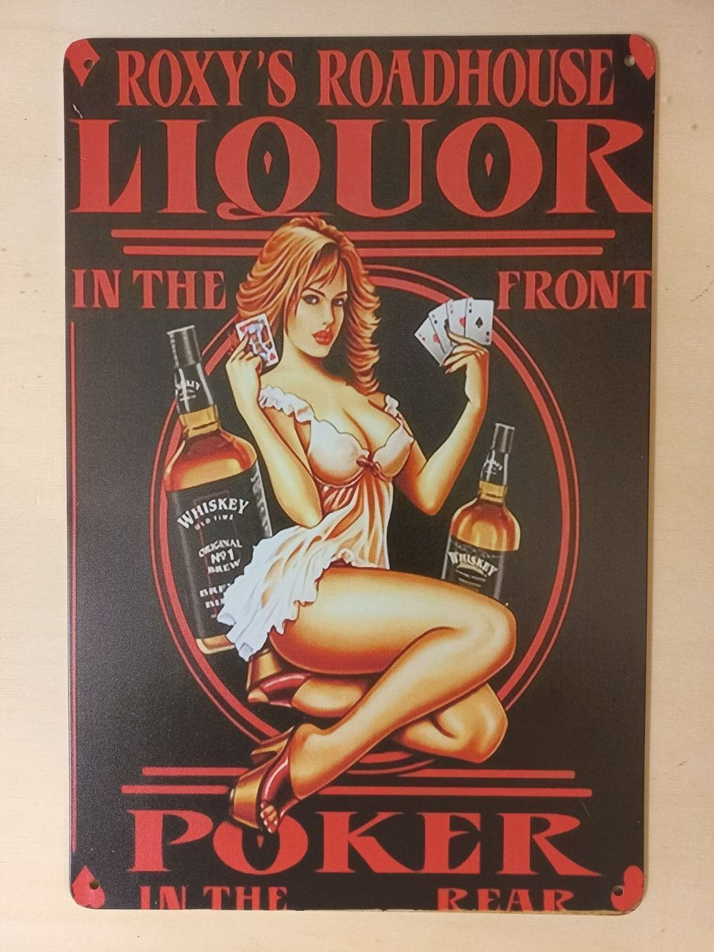 Insegne: Liqour Poker Blechschild – Nuovo e nell'imballaggio originale da Alberswil venduto da mech350