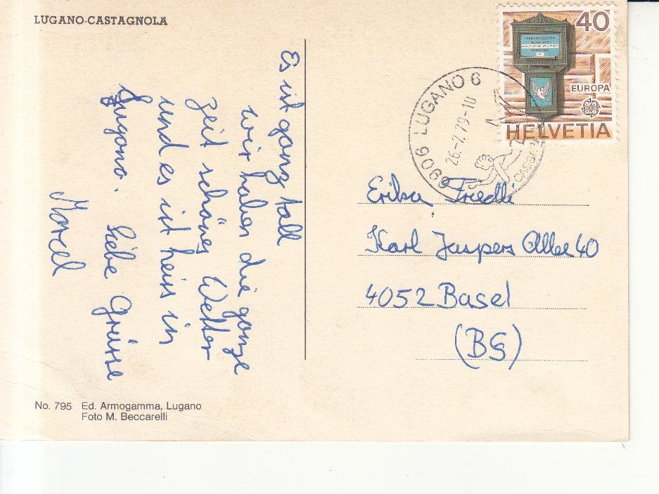 Cartoline postali: Castagnola 1979 – Usato da Bürglen TG venduto da StampGraf 1