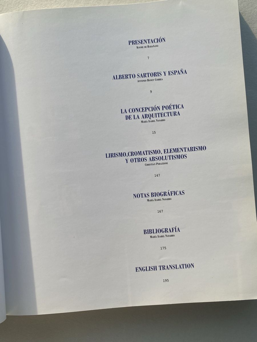Bücher: Alberto Sartoris Architektur Buch Spanisch/Englisch – Gebraucht aus Zürich von lesgarcons 2