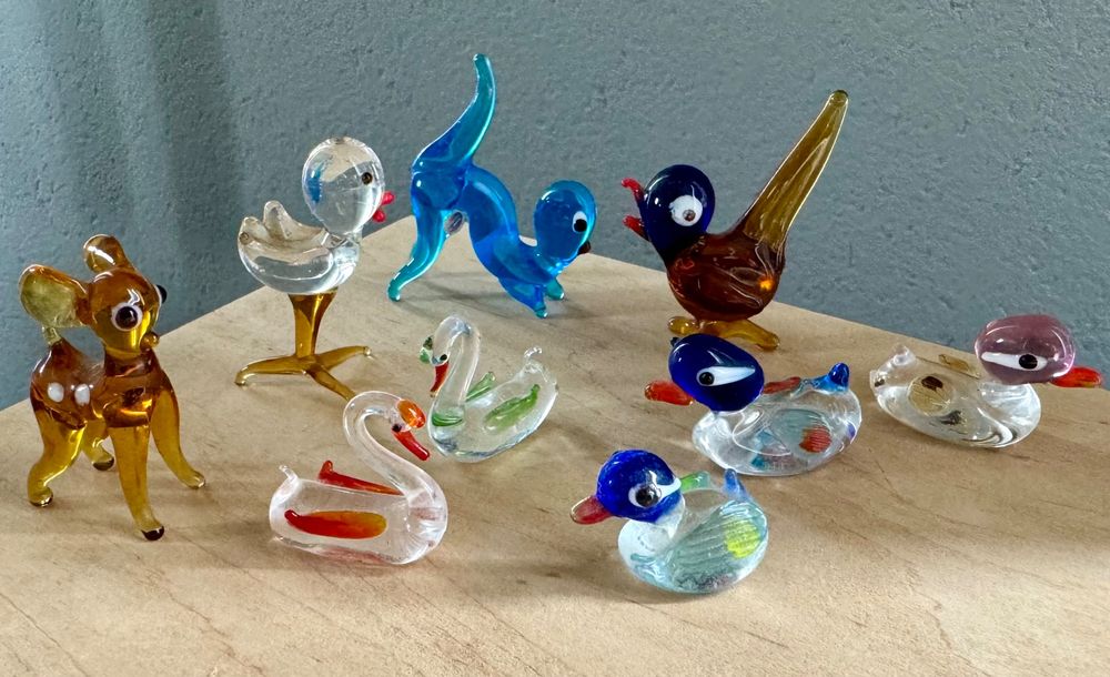 Kleine Kupfer-Glas Biene Figur – Handgefertigte Miniatur Honigbiene Als Bronze-Deko (1 Stück)