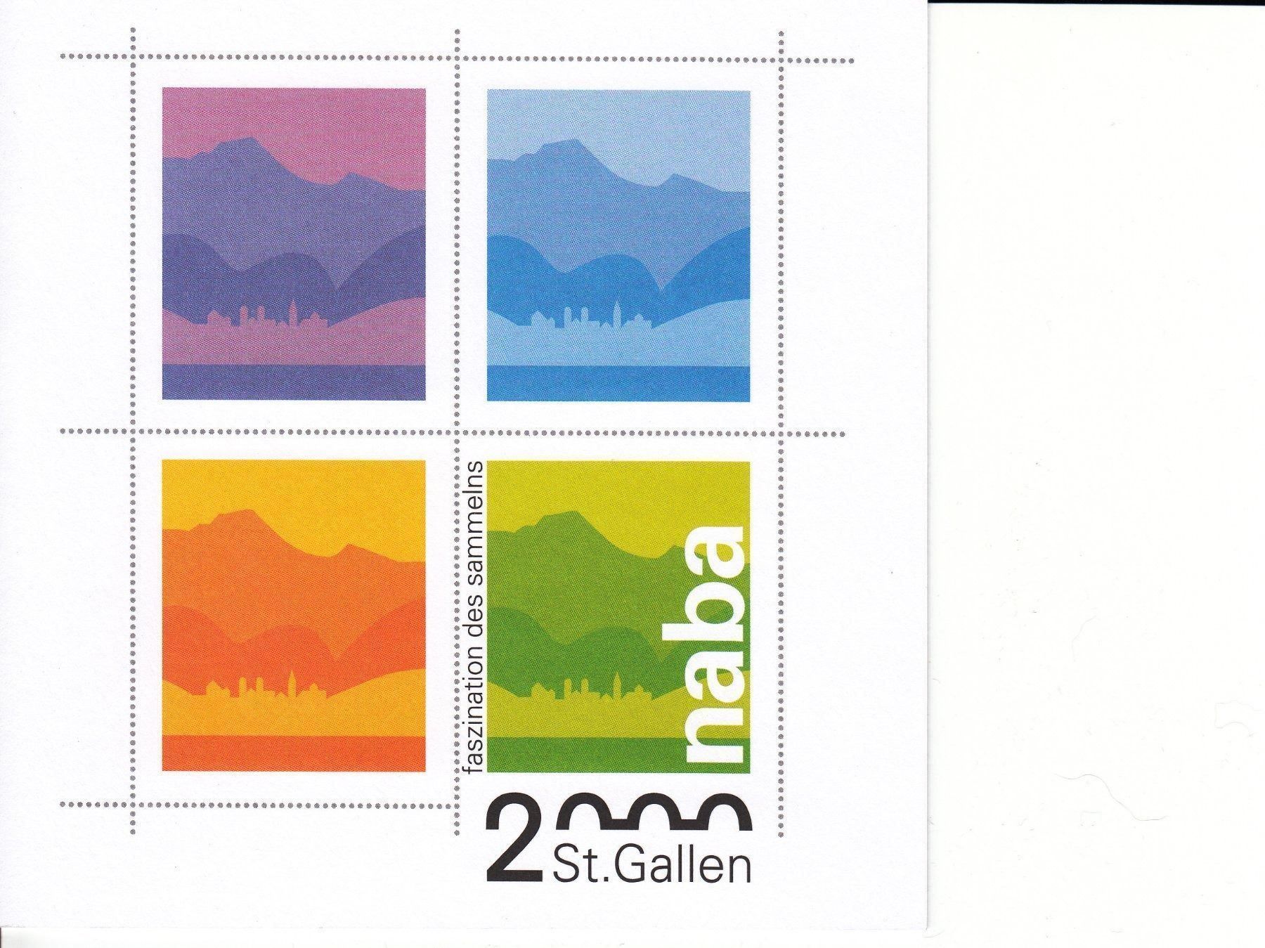 Tutti i francobolli: NABA 2000 Dankeskarte Post, St. Gallen – Usato da Bürglen TG venduto da StampGraf