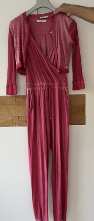 Jumpsuit mit Cardigan Sonia Fortuna Grösse S/42 pink paillet