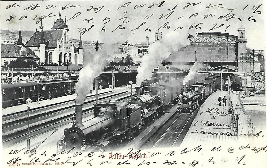 Cartoline postali: Adeu Zürich Dampfloks – Usato da Wetzikon ZH venduto da Brulu100