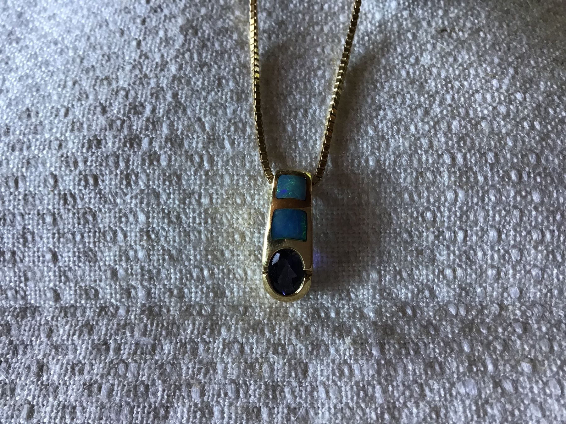 Anhänger: Herrlicher massiver Opal Iolith Anhänger – Gebraucht aus St. Gallen von Goldlilly 6