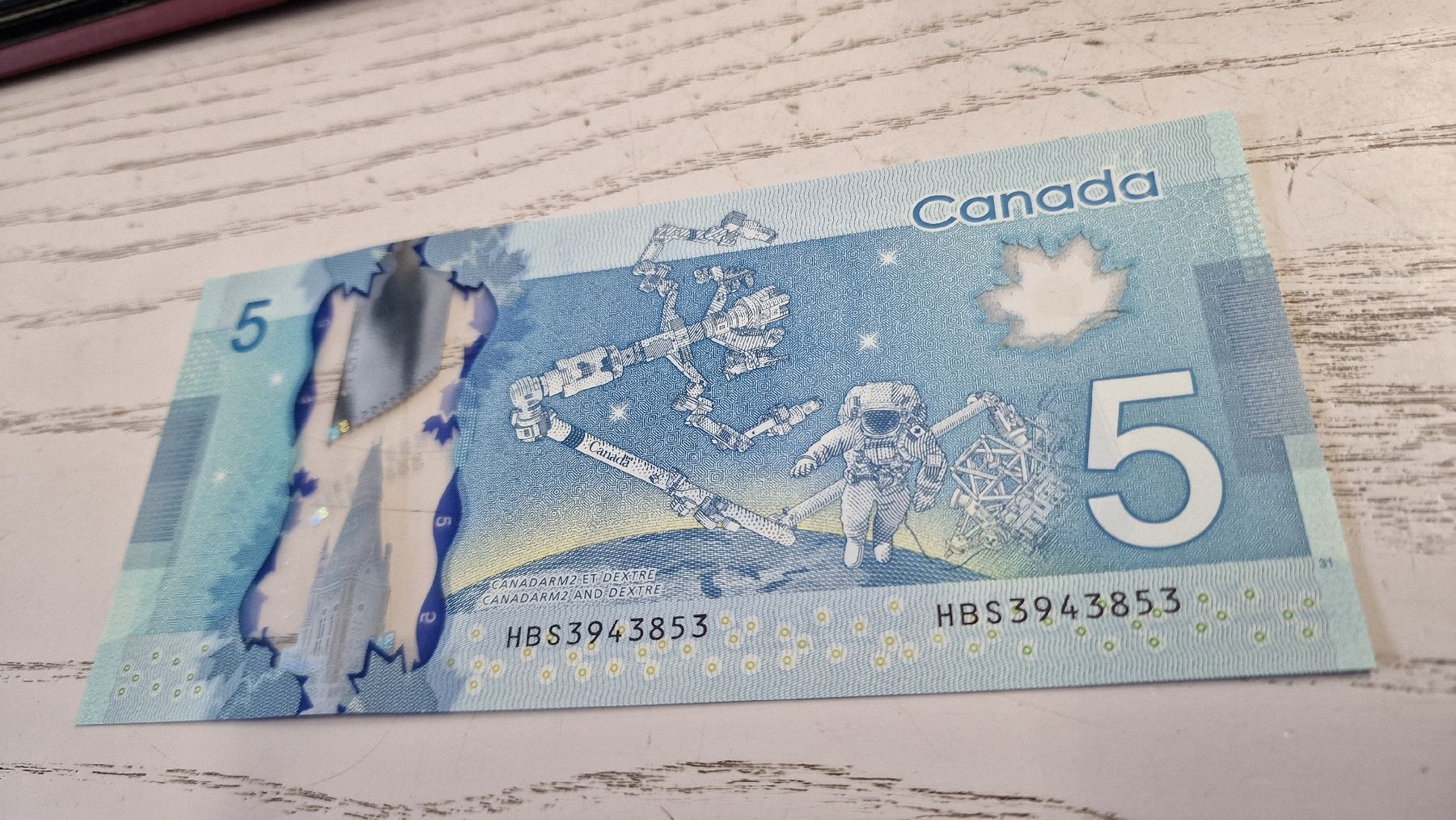Billets de banque: 5 CAD Note Canada Banknote  – Neuf avec emballage d'origine à Herisau par Antiques.AR 1