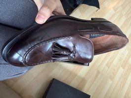 Neu Herrenschuh Fratelli Rossetti dunkelbraune Loafer