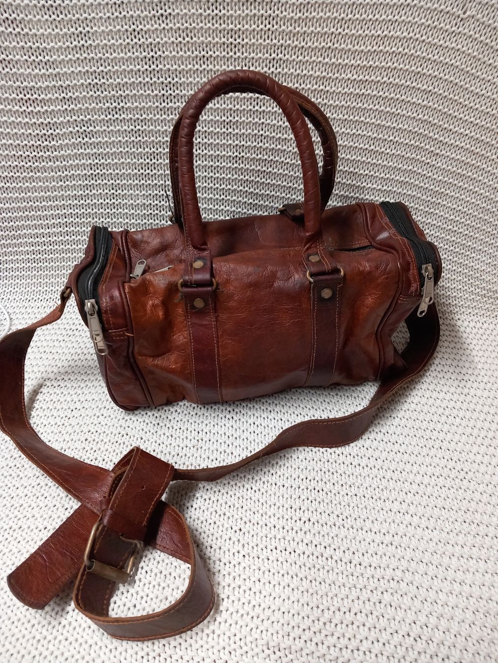 Borse: Gusti Ledertasche, echtes Leder, Vintage – Usato da Merligen venduto da muss_haben 2