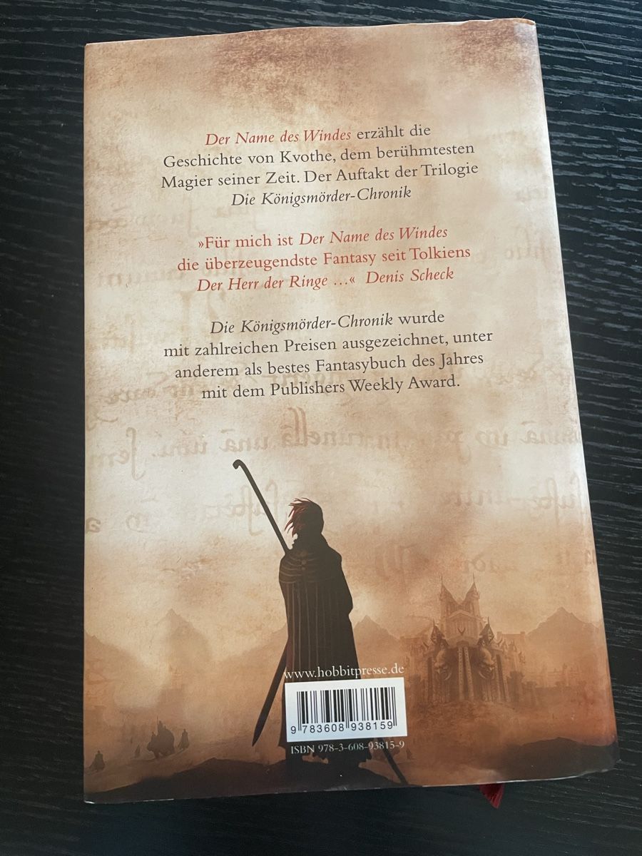 Libri: Der Name des Windes von Patrick Rothfuss  – Usato da Zürich venduto da Michelle_m 1