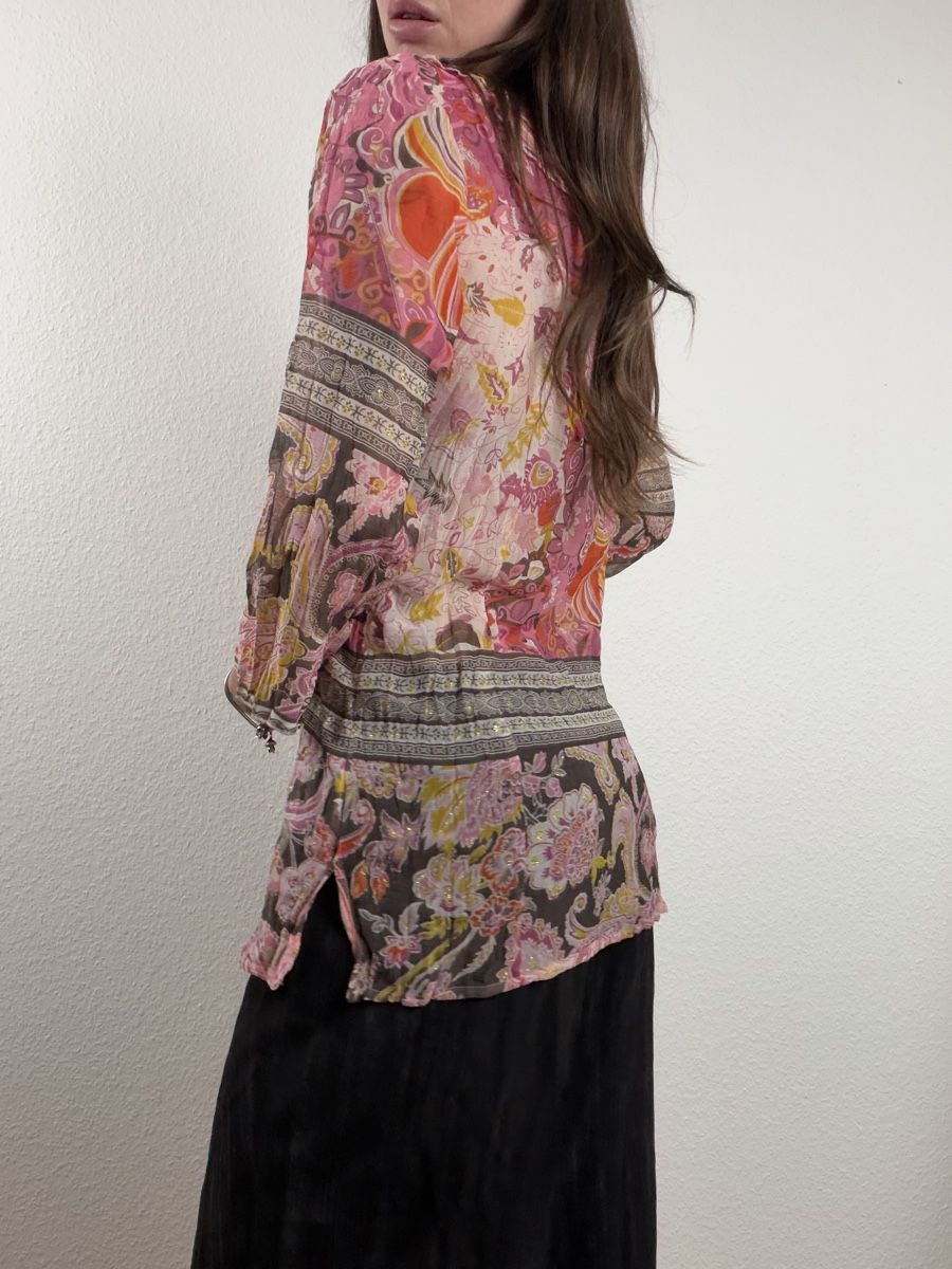 Chemisiers: Chiffon Blouse floral print size S – D'occasion à Knonau par Grapesvintage 1
