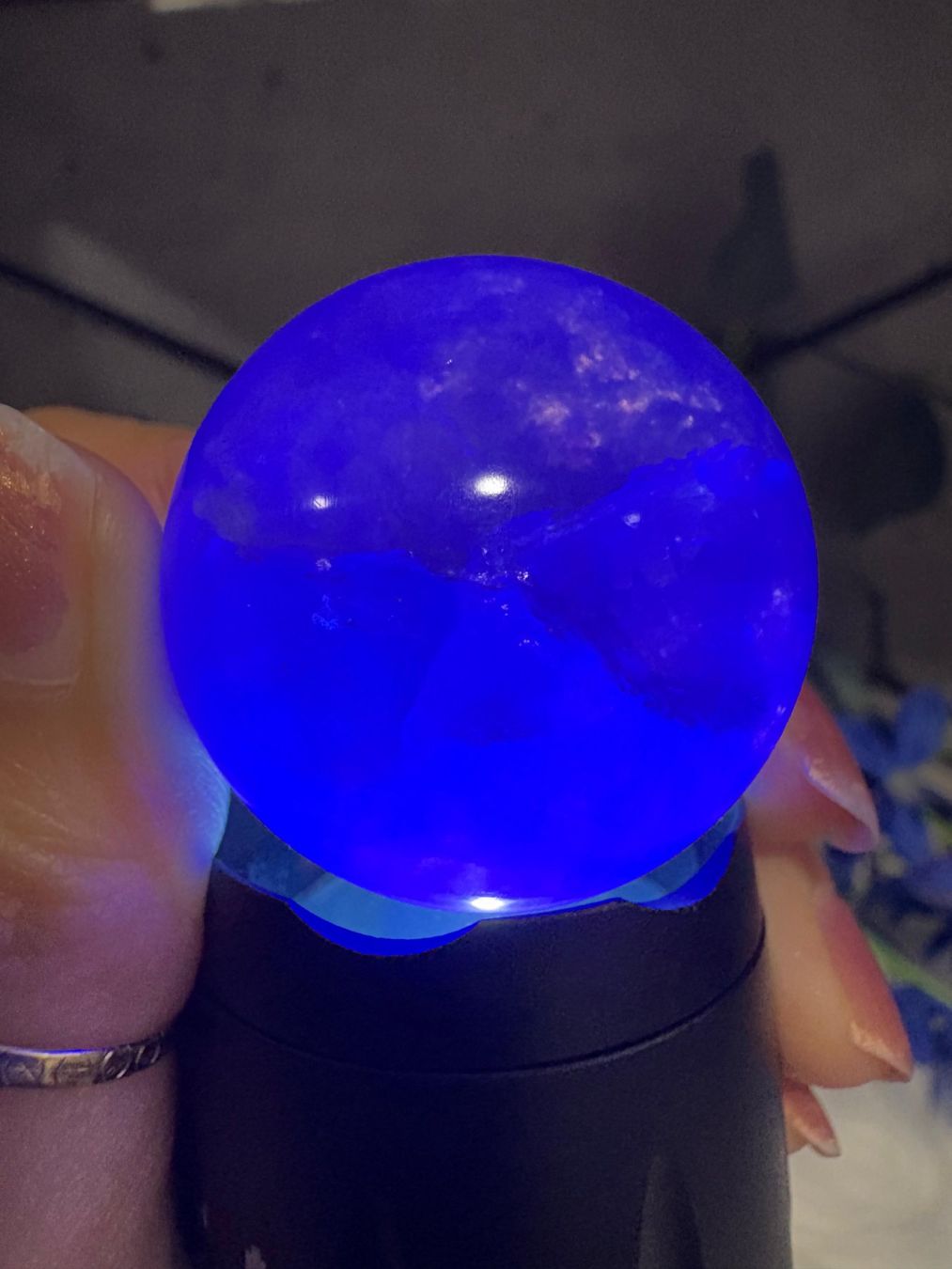 Mineralien & Heilsteine: Lila Fluorit mit Glimmer – Neu und originalverpackt aus Neuheim von m.hald 1