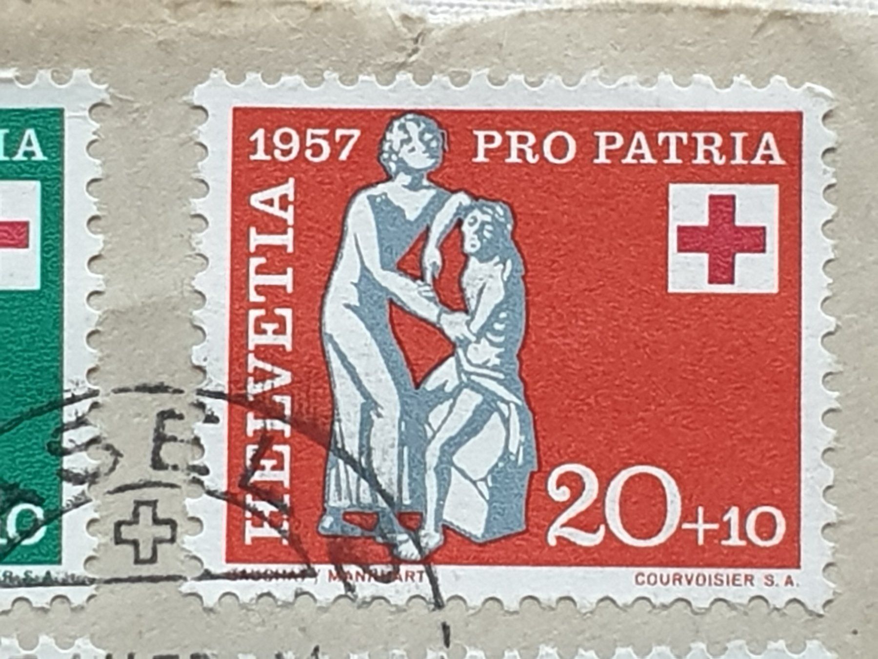 Alle Briefmarken: (225)  Brief mit Satz Pro Patria 1957 – Gebraucht aus Schwarzhäusern von Inot3 5
