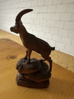 Holz Steinbock geschnitzt, für die Hütte, Deko