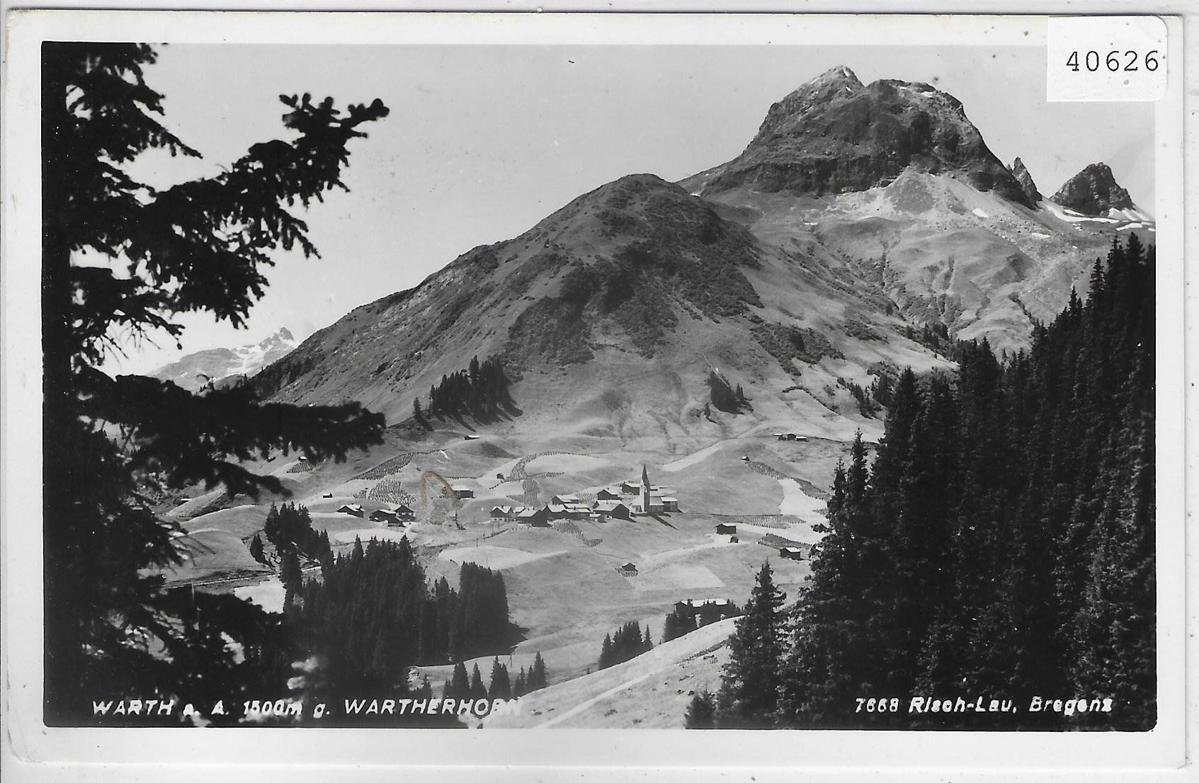 Cartoline postali: Warth a.A. gegen Wartherhorn - Vorarlberg – Usato da Ettingen venduto da Kartenplanet
