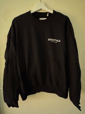 Fear Of God Essentials Logo Sweatshirt Black