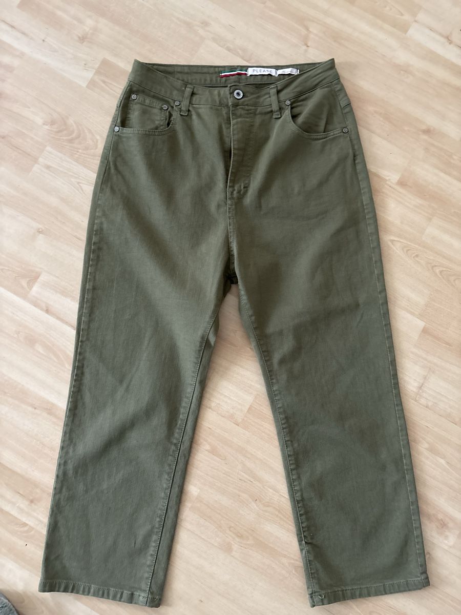 Please Jeans Pantaloni: Please Khaki Hose im Culottes Stil! – Usato da langenthal venduto da rundholz7 2