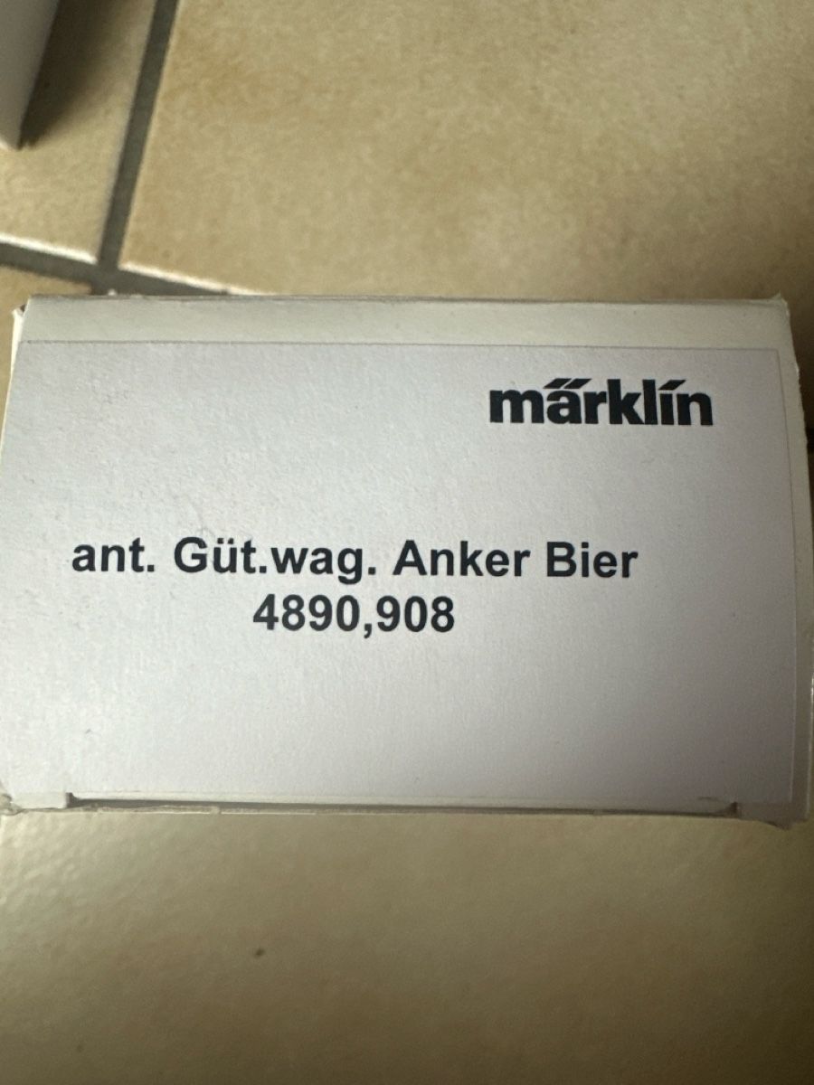 Märklin Modellini di ferrovie: Märklin HO Anker Bier Güterwagen – Usato da Bad Ragaz venduto da Nikis_Markt 1