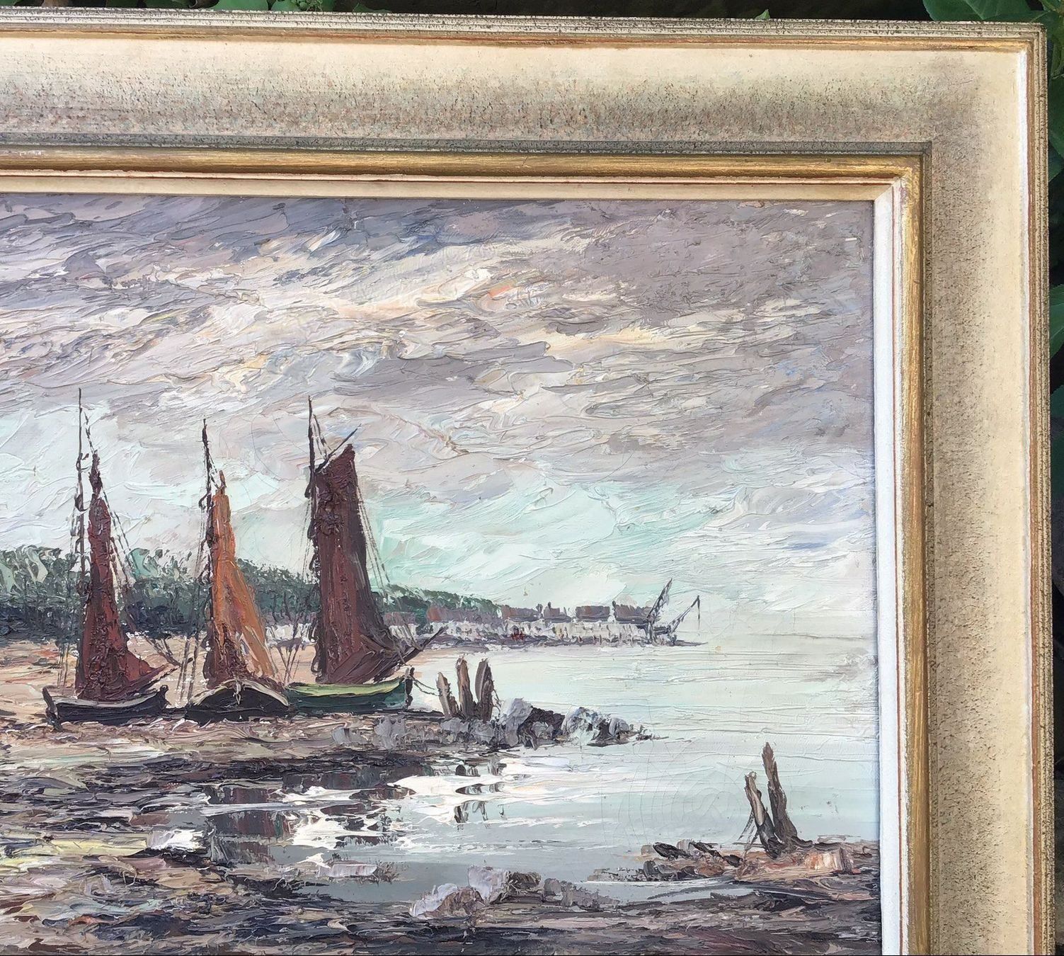 Dipinti: Gemälde am Hafen unleserlich signiert – Usato da Müllheim Dorf venduto da Othmar73 2