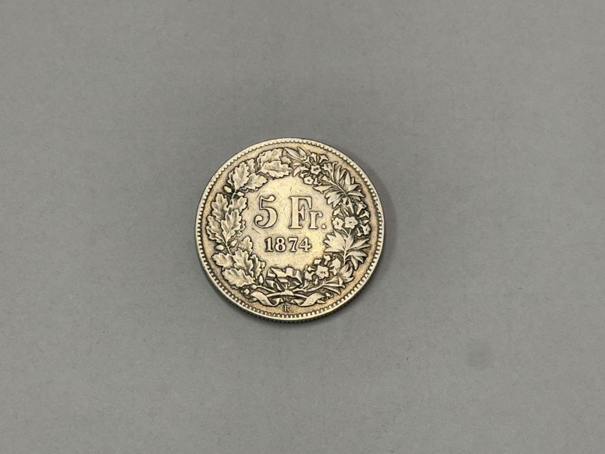 Tutti le monete: Schweiz 5 Franken 1874  – Usato da Zürich venduto da daki81