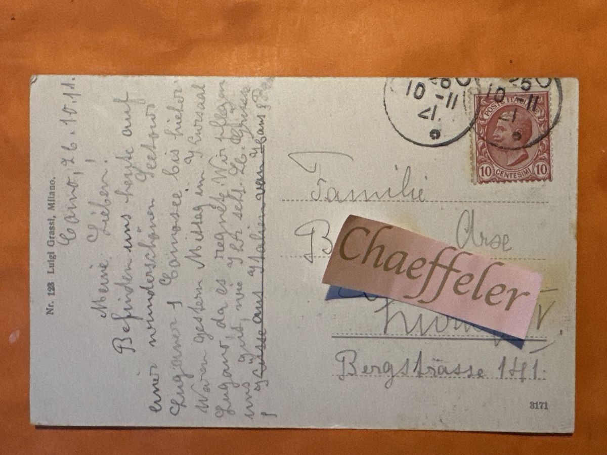 Cartoline postali: 1911 Comersee Italien Schiffe  – Usato da Zürich venduto da Chaeffeler 1