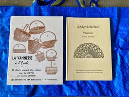 Lot de 2 livres sur la vannerie et le rotin occasion