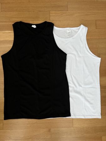 Unterhemd Gerippt Schwarz&Weiss
