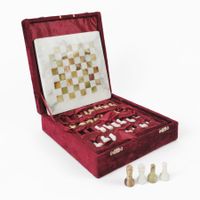 Noble vintage Chess set with chessboard, 20th c 🎁