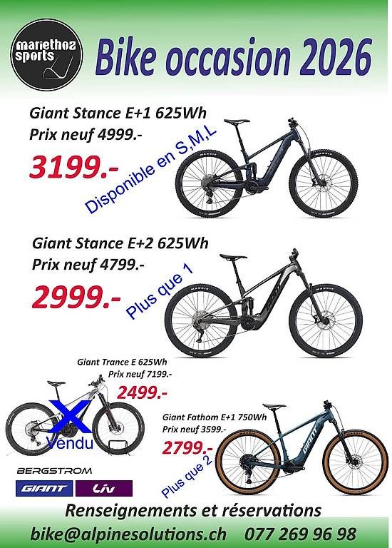 Biciclette: Vélos e-bikes GIANT et LIV 2026 – Usato da Haute-Nendaz venduto da Slidinglio
