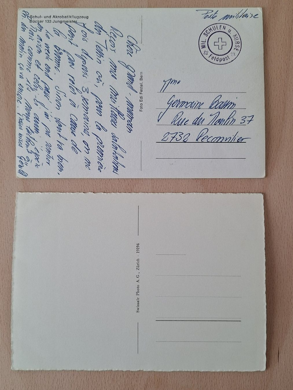 Cartoline postali: 2 AK Schweiz, Flieger Bücker – Usato da Lohn-Ammannsegg venduto da Beo71 1