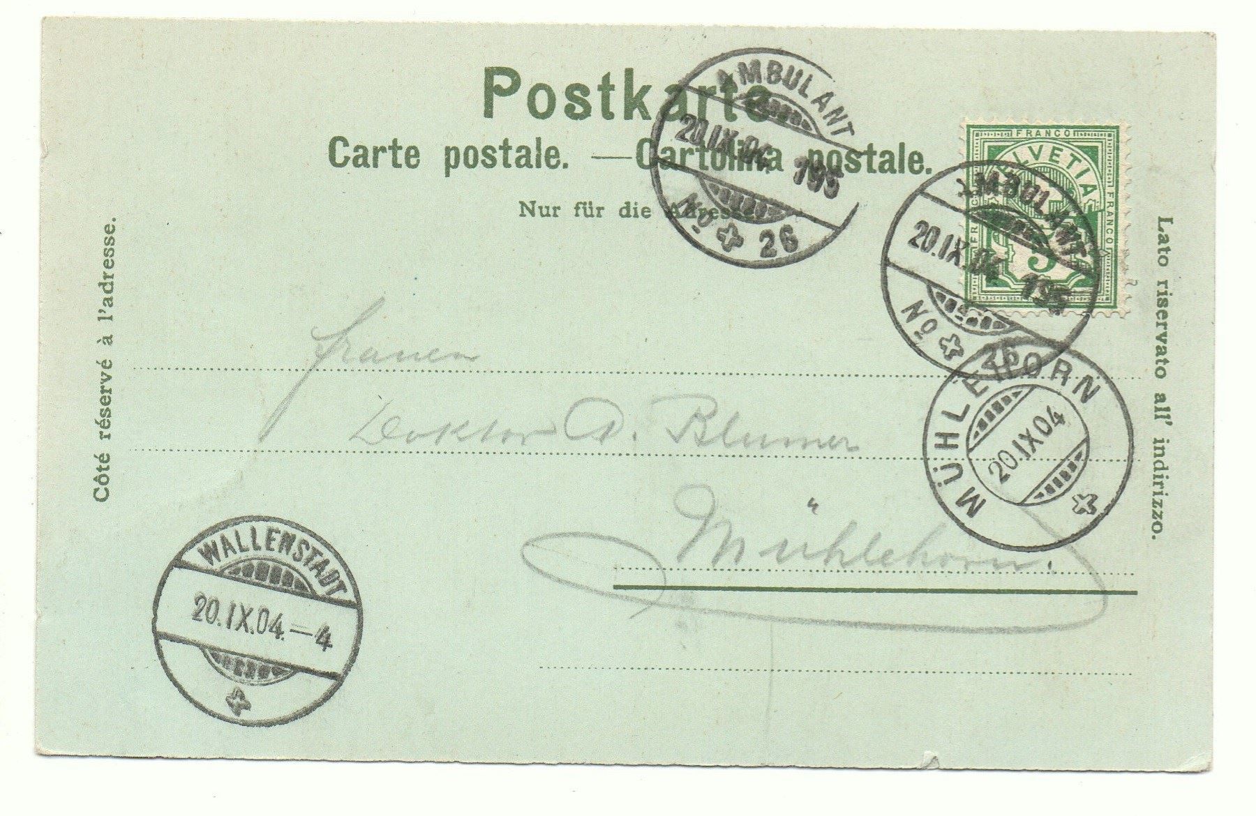 Cartes postales: LITHO Gruss aus WEESEN Mondschein – D'occasion à Jona par philajona 1
