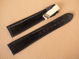 Teju Eidechse Lederband 20mm NOS schwarz extralang Echse XL