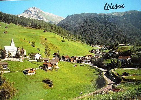 Cartoline postali: WIESEN mit Valbellahorn – Usato da Jona venduto da philajona