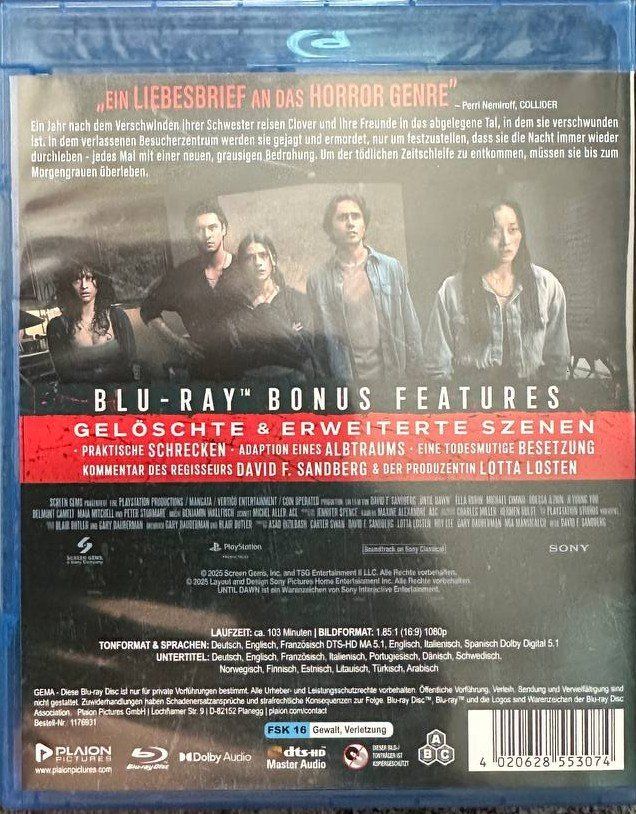 Tutti i DVDs: Until Dawn - Blu-ray - Horror - Top Zustand – Usato da Beringen venduto da Mantafisch1 1