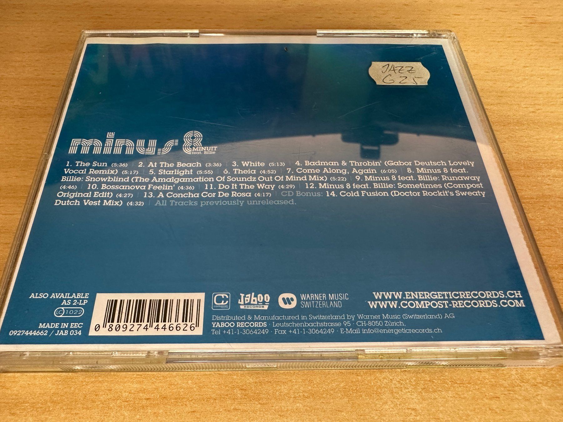 CDs: Minus 8 Feat. Billie – Minuit – Gebraucht aus Rikon im Tösstal von Alpenmutz 1