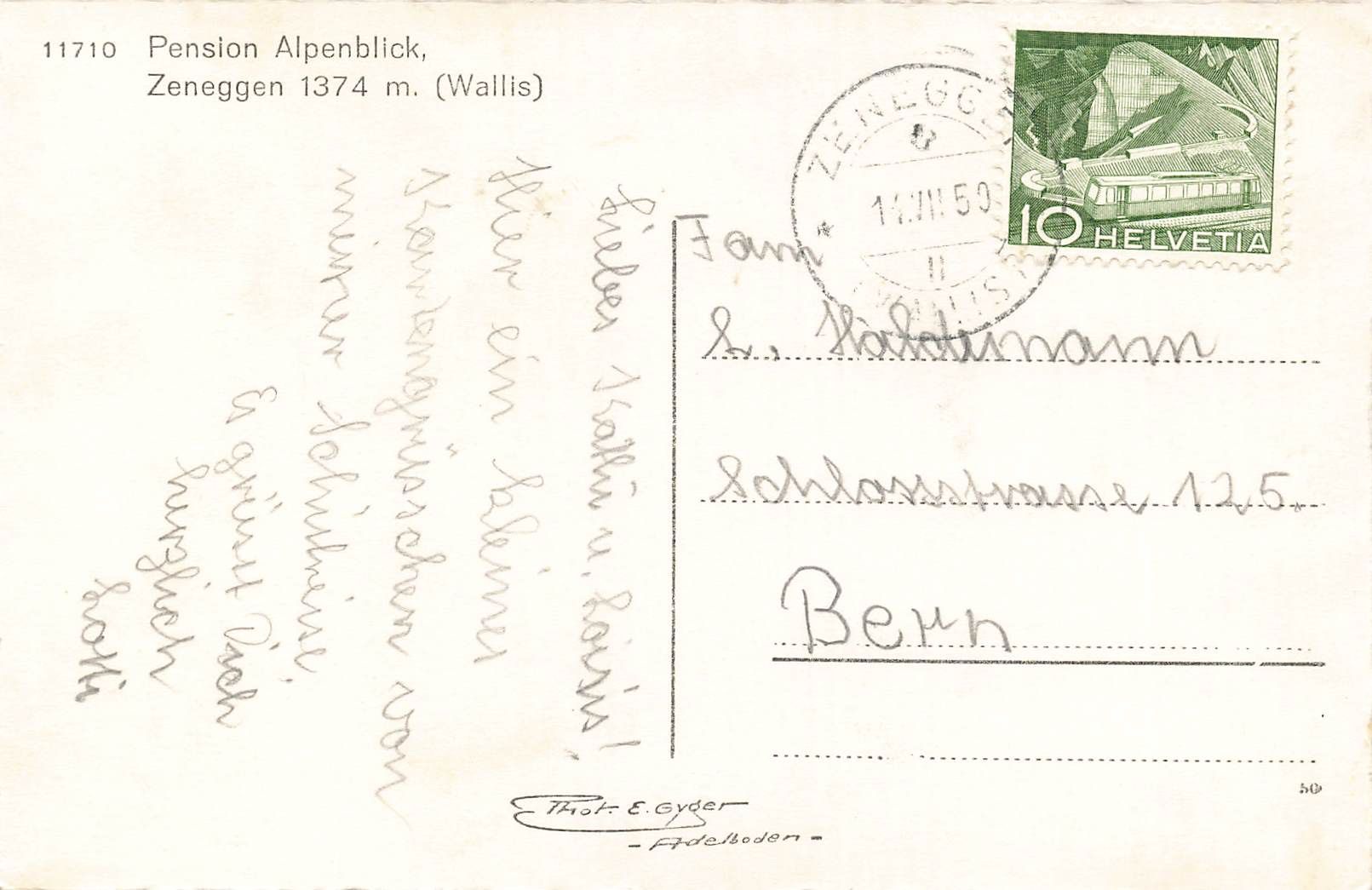 Cartoline postali: Pension alpenblick zeneggen wallis – Usato da Biasca venduto da Blenio71 1