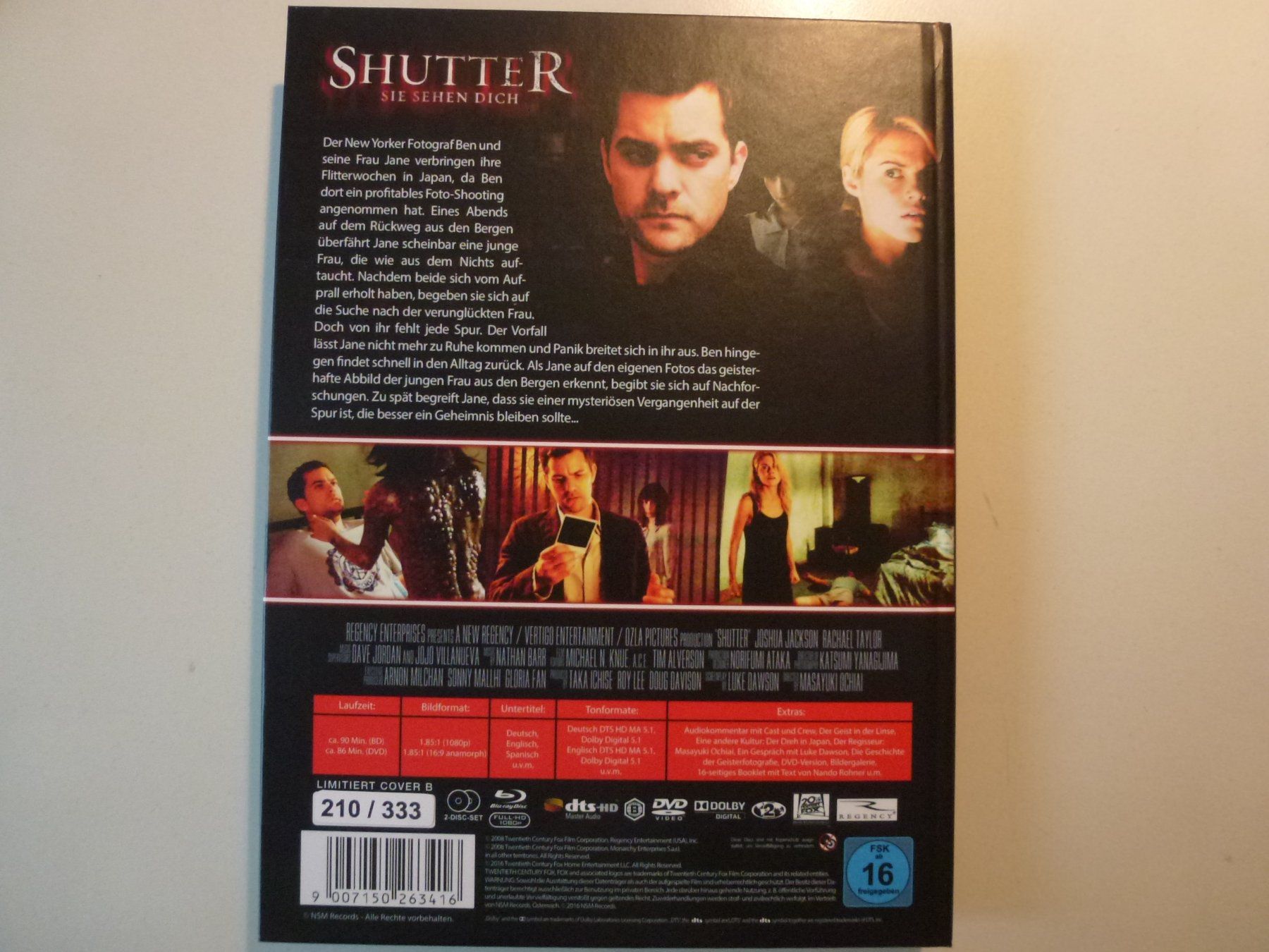 Tutti i DVDs: Shutter - Sie sehen Dich (Mediabook Blu-Ray + DVD) – Nuovo (secondo la descrizione) da Bern venduto da Frebo 1