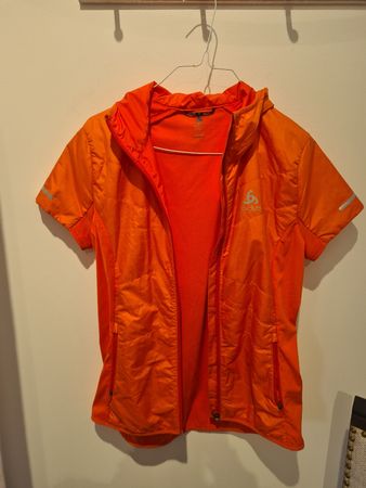 Odlo Damen Laufjacke mit Kapuze, Orange, Gr. M, Top! 