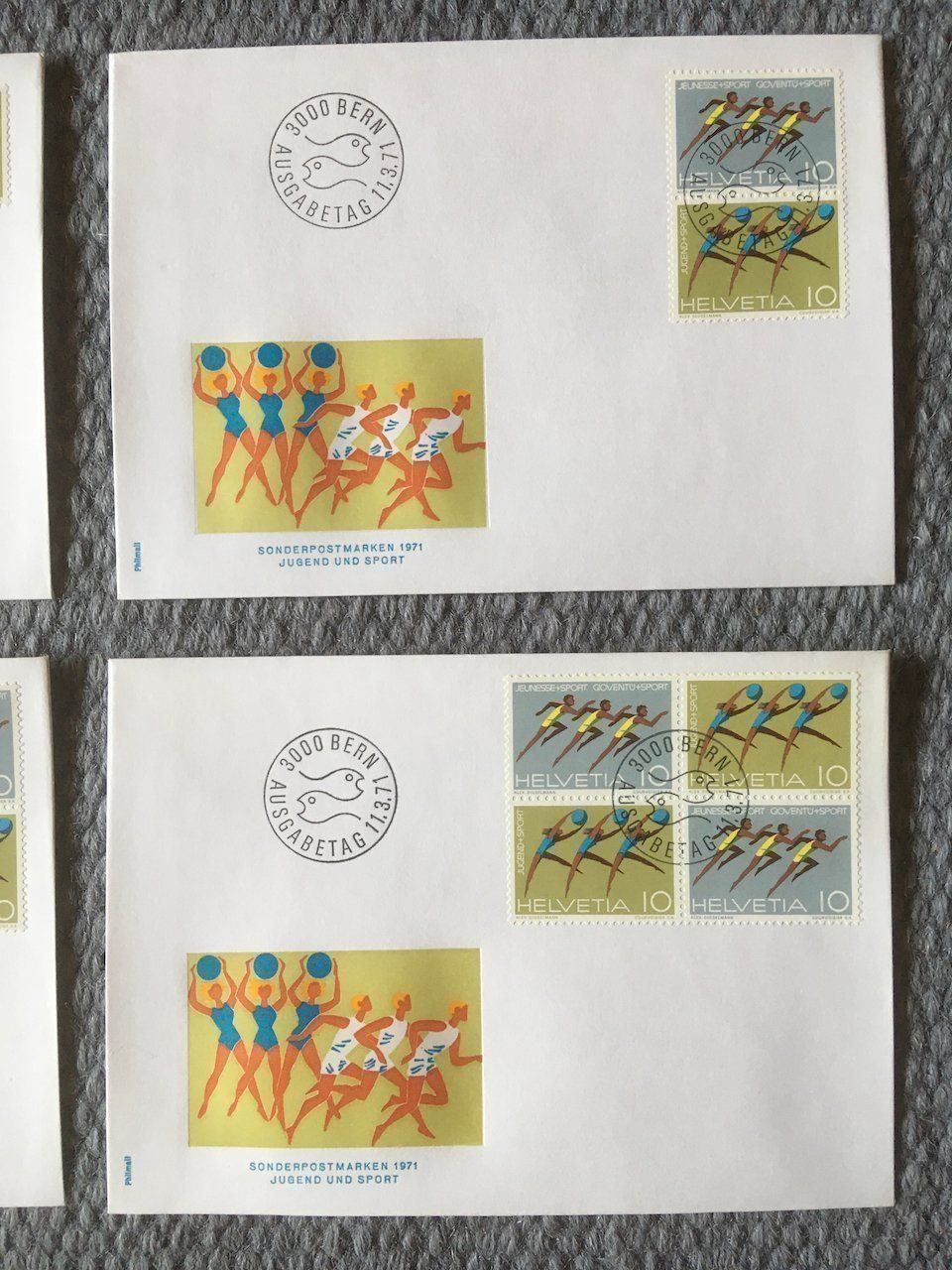 Tutti i francobolli: Jugend u Sport 1971 auf FDC – Usato da Nesslau venduto da zueri6 2