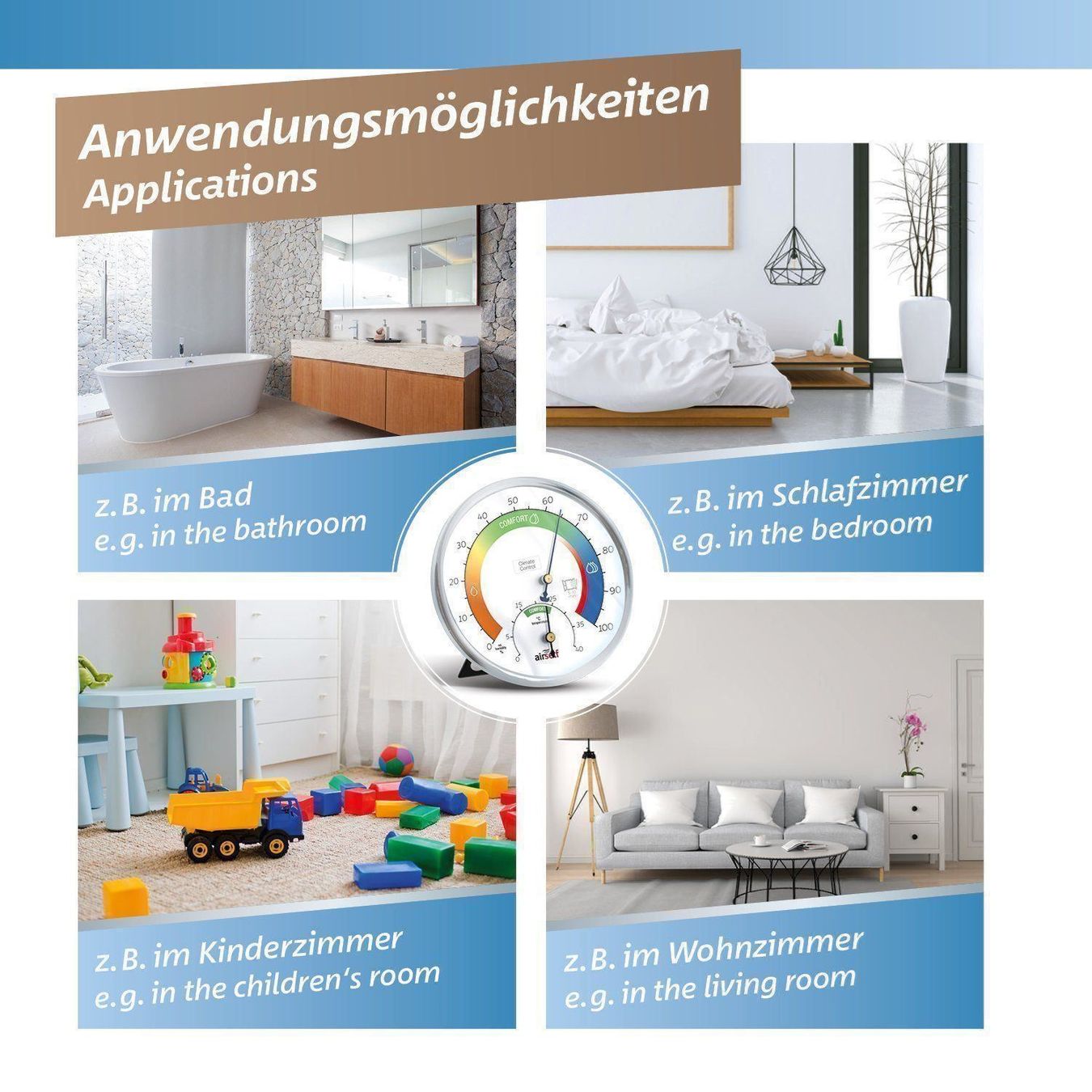 Altro per la casa: Thermohygrometer, Thermometer+Hygrometer – Nuovo e nell'imballaggio originale da Steinmaur venduto da umweltcheck 5
