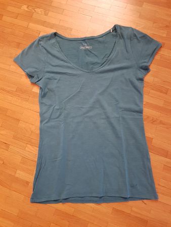 T-shirt EDC vert d'eau, taille S, col V