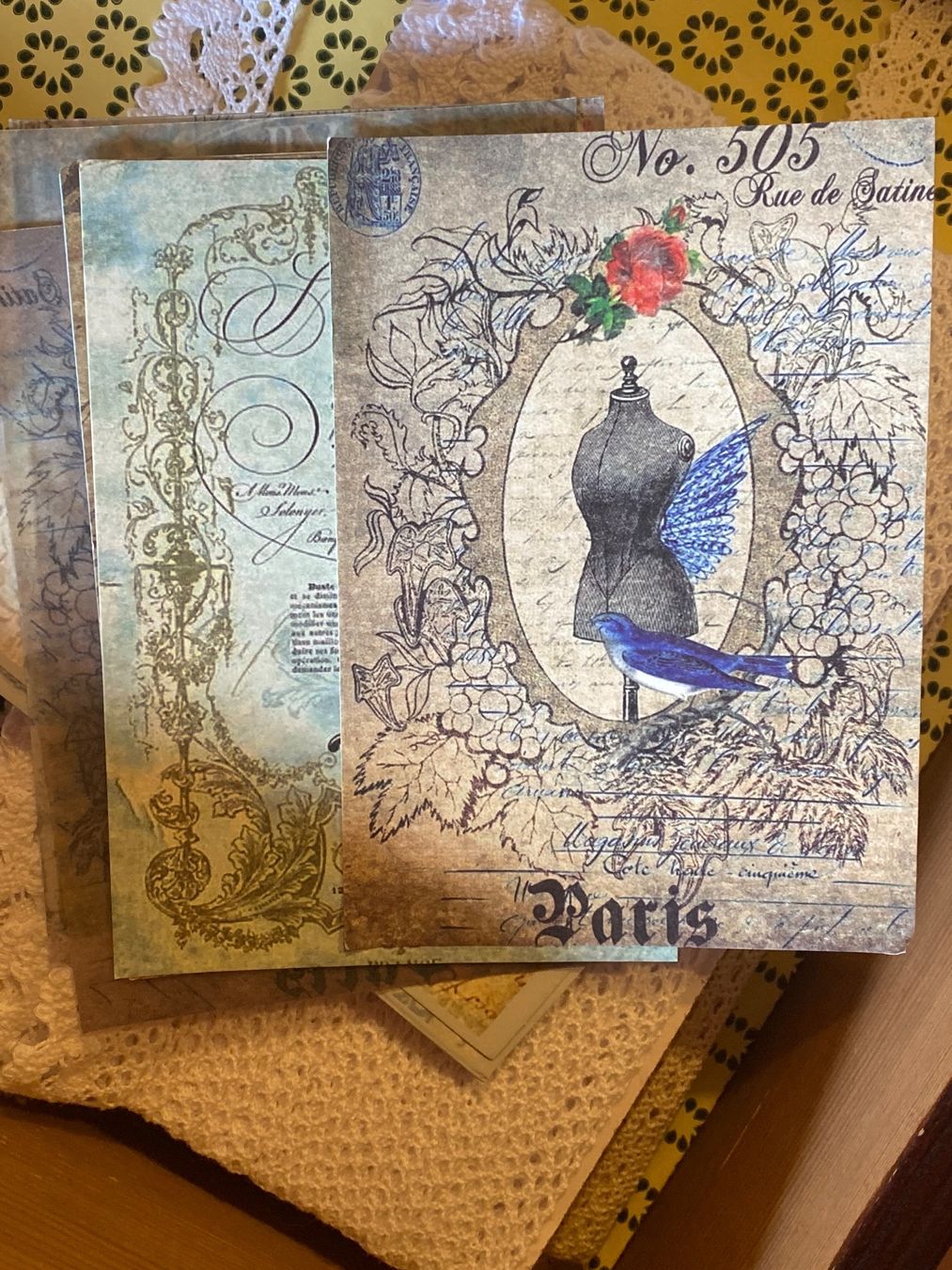 Carta: VINTAGE-PAPIER ASSORTIERT – Nuovo e nell'imballaggio originale da Meienried venduto da ManuelaBoutique 2