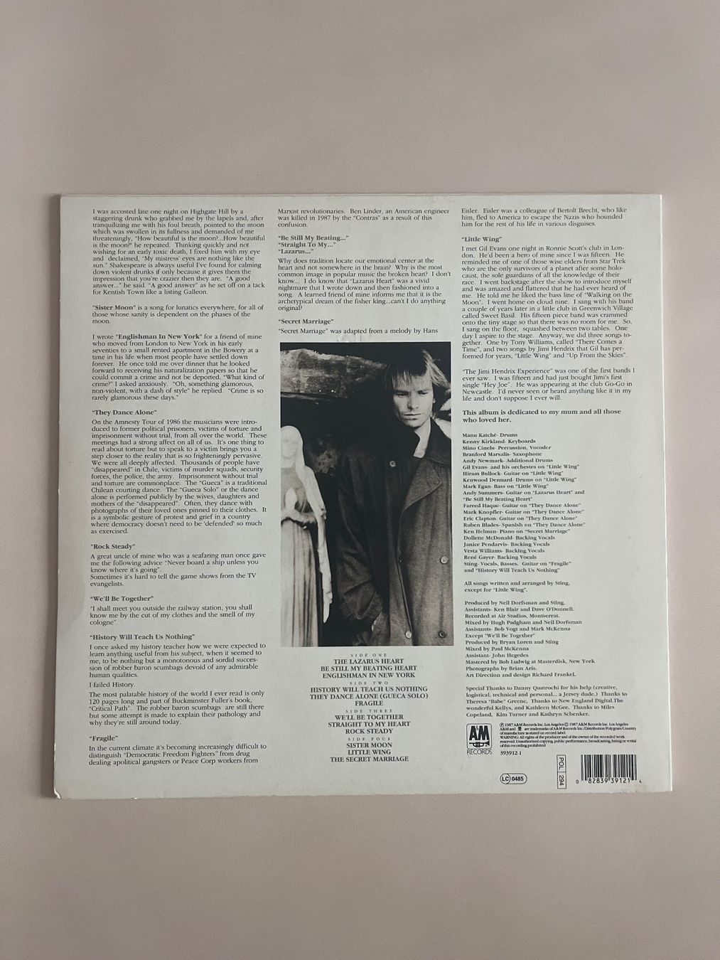 Schallplatten: Sting –  ...Nothing Like The Sun VG+/VG+ – Gebraucht aus Zürich von bkudrzycki 1