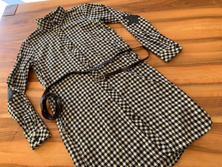 MAISON SCOTCH Blusenkleid kariert mit Gürtel Gr. 1